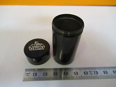 EMPTY LEITZ WEZLAR BRASS OBJECTIVE CANISTER MICROSCOPE PART AS PICTURED 8Y-A-111