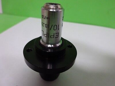 MICROSCOPE PART OBJECTIVE ZEISS GERMANY EPIPLAN 10X OPTICS  AS IS BIN#72-20