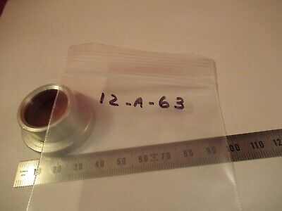 AMBER MOUTED FILTER LENS UNKNOWN MICROSCOPE PART OPTICS AS PICTURED &12-A-63