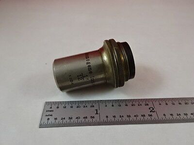 MICROSCOPE PART ANTIQUE BRASS OBJECTIVE CARL ZEISS JENA OPTICS AS IS N5-A-15