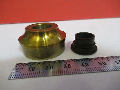 ANTIQUE NACHET FRANCE BRASS CONDENSER 1870's MICROSCOPE PART AS PICTURED F6-B-02