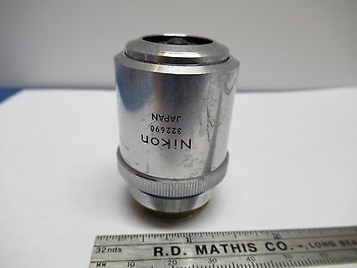 OBJECTIVE BD PLAN NIKON JAPAN 60X OPTICS MICROSCOPE PART AS IS &85-16