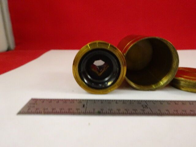 MICROSCOPE PART ANTIQUE BRASS WOLLASTON PRISM ENGLAND [DIRTY] OPTICS #C6-C-57