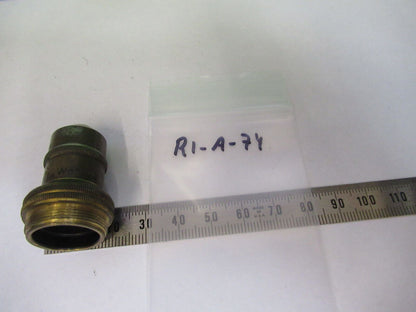 LEITZ WETZLAR GERMANY OBJECTIVE "3" ANTIQUE MICROSCOPE PART AS PICTURED #R1-A-74