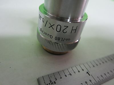 MICROSCOPE OBJECTIVE LEITZ QUARZGL H20 GERMANY INFINITY OPTICS AS IS BIN#T1-31