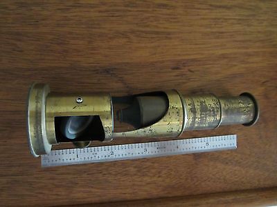 VINTAGE VERY OLD MONOCULAR MICROSCOPE BRASS MANUFACTURER