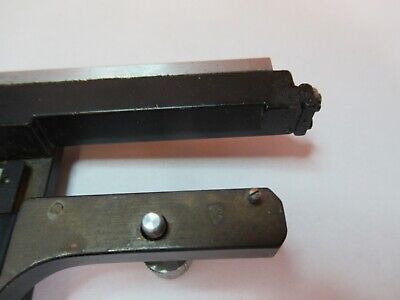 ANTIQUE JAPAN STAGE CLIPS MICROMETER XY MICROSCOPE PART AS PICTURED &7B-B-64