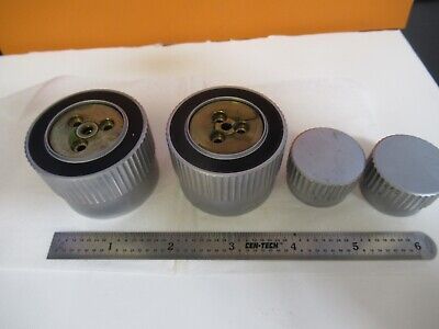 LEITZ LEICA ERGOPLAN SET BRASS KNOBS MICROSCOPE PART AS PICTURED &Q6-A-41