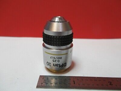 OLYMPUS JAPAN 10X /160 OPTICS OBJECTIVE MICROSCOPE PART AS PICTURED &Q1-A-70