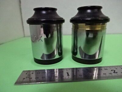 ANTIQUE PAIR SPENCER 10 10X EYEPIECE MICROSCOPE PART OPTICS AS PICTURED &5-A-17