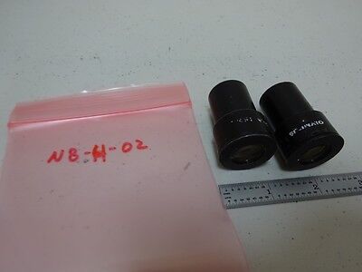 MICROSCOPE PART LOT EYEPIECES OLYMPUS 15X + RETICLE OPTICS AS IS BIN#N8-H-02