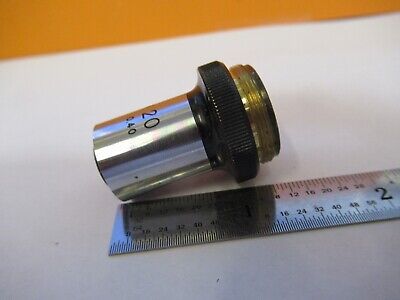 NIKON JAPAN M20 LENS OBJECTIVE MICROSCOPE PART OPTICS AS PICTURED &85-B-113