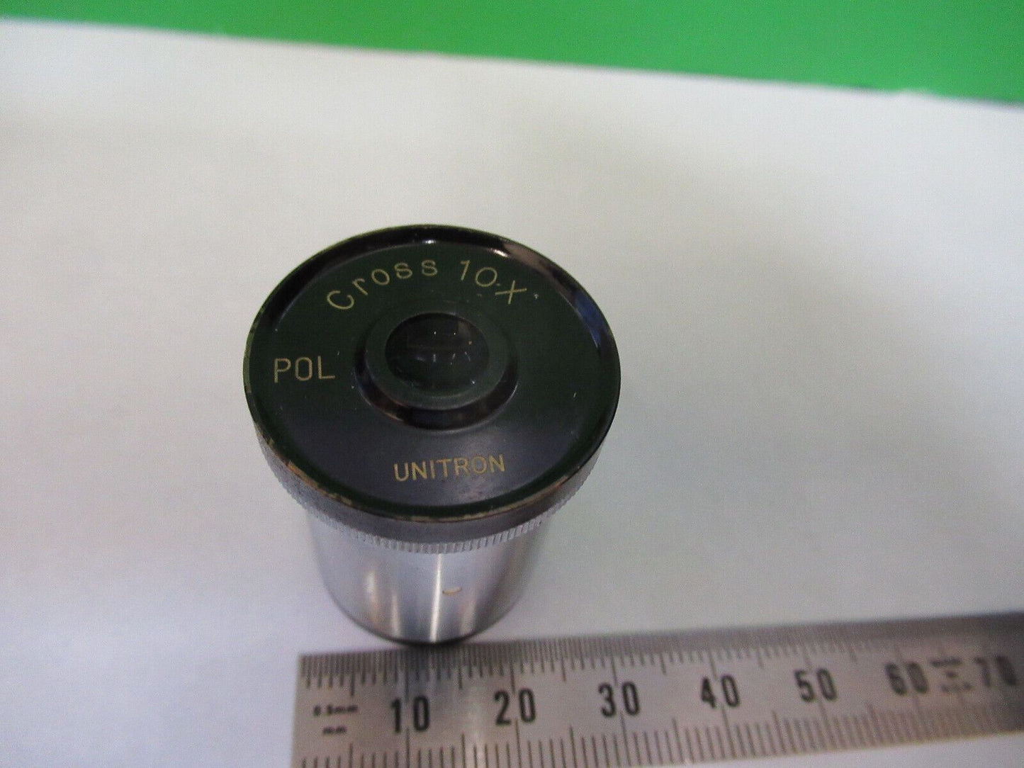 UNITRON JAPAN EYEPIECE POL 10X CROSS LENS MICROSCOPE PART AS PICTURED #88-A-19