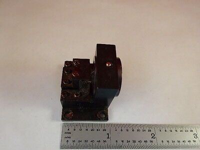 OPTICAL BRASS MOUNTED PRISM BEAM SPLITTER MICROSCOPE OPTICS AS IS  #80-36