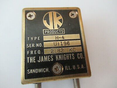 ANTIQUE QUARTZ CRYSTAL JAMES KNIGHT PIEZO FREQUENCY CONTROL AS PICTURED F2-A-207