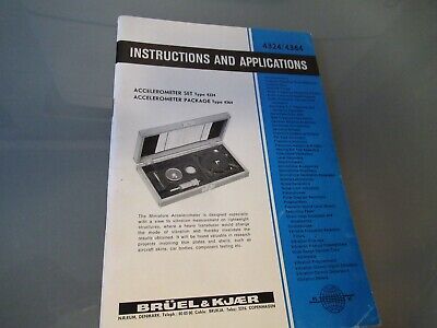 VINTAGE MANUAL BRUEL KJAER 4324 4364 ACCELEROMETER 1968 AS PICTURED