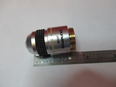 OLYMPUS JAPAN 10X /160 OPTICS OBJECTIVE MICROSCOPE PART AS PICTURED &Q1-A-70