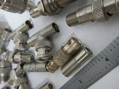 LOT 25 EA RF FREQUENCY CABLE CONNECTOR TYPES AS IS BIN#J2-25