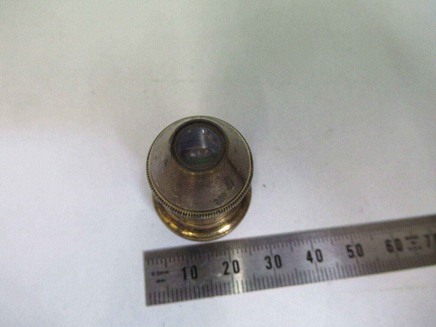 ANTIQUE BRASS REICHERT AUSTRIA "3" OBJECTIVE MICROSCOPE PART AS PICTURED F3-B-29