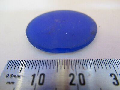 OPTICAL BLUE GLASS FILTER MICROSCOPE PART OPTICS AS PICTURED &F1-A-18