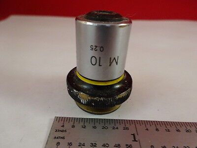 FOR PARTS MICROSCOPE  PART OBJECTIVE NIKON  M10X OPTICS AS IS #80-76