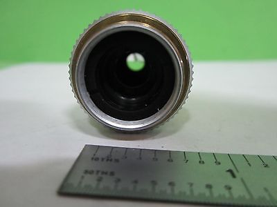 FOR PARTS MICROSCOPE PART OBJECTIVE  [cracked lens] + IRIS OPTICS AS IS S9-35