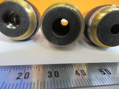 lot 3 ea assorted 4x 40x 100x /160 OBJECTIVE MICROSCOPE PART AS PICTURED R7-A-62