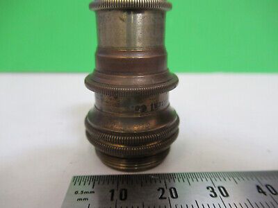 ANTIQUE BRASS BAUSCH LOMB OBJECTIVE MICROSCOPE PART OPTICS AS PICTURED &z9-a-112