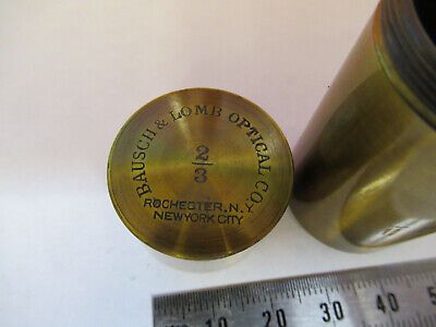 EMPTY BRASS BAUSCH LOMB CAN 2/3 OBJECTIVE MICROSCOPE PART AS PICTURED &A2-FT-70