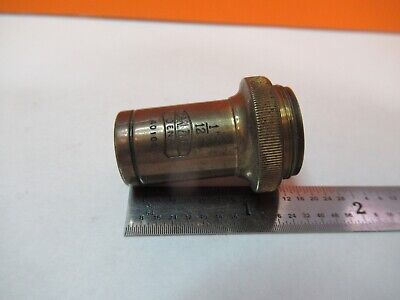 ANTIQUE BRASS CARL ZEISS 90X JENA OBJECTIVE MICROSCOPE PART AS PICTURED &7B-B-43