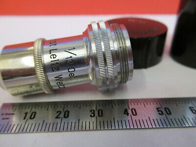 ANTIQUE ERNST LEITZ "1/12" OBJECTIVE 100X MICROSCOPE PART AS PICTURED &F6-A-61