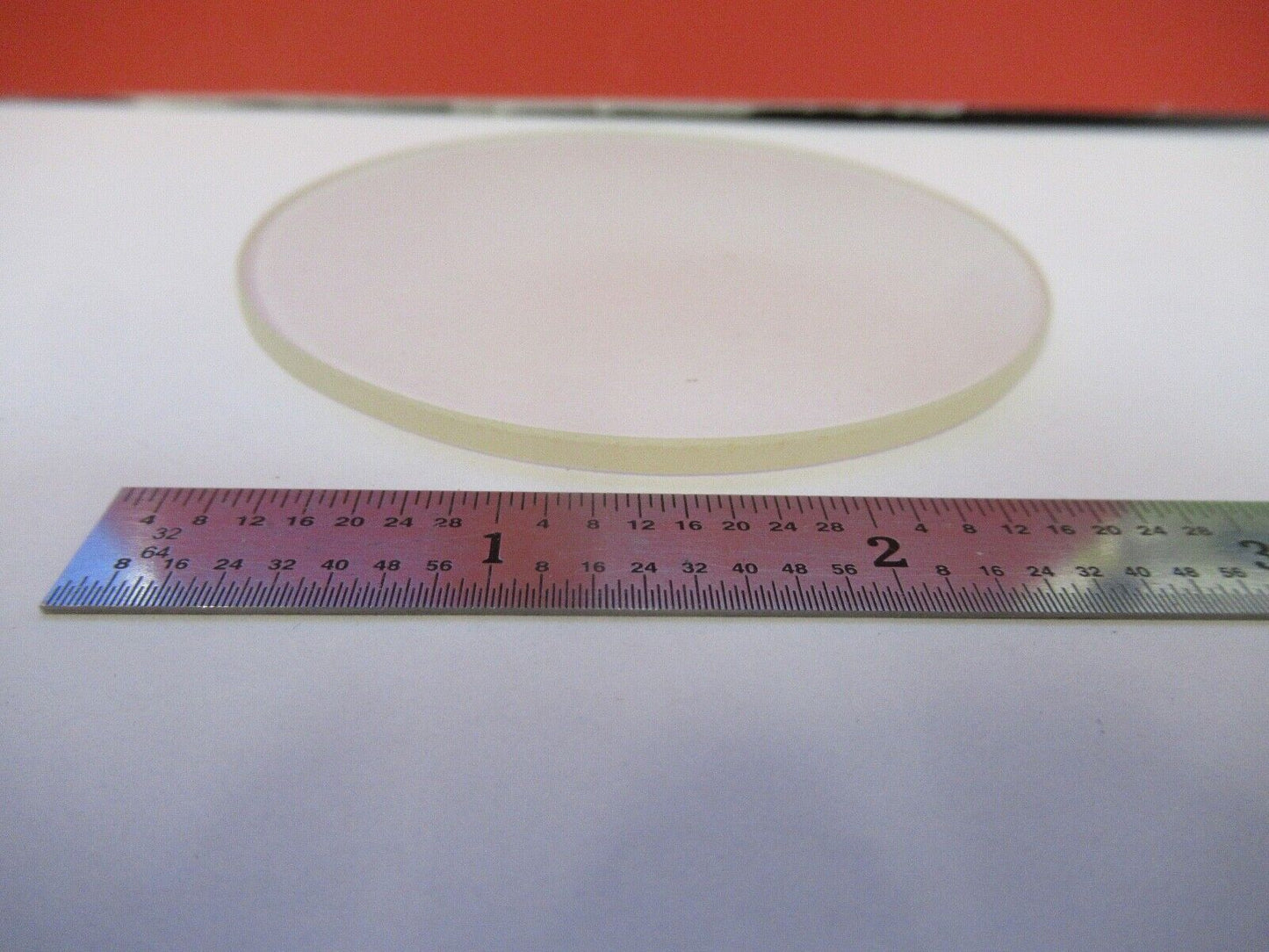 OPTICAL FLAT GLASS ROUND PLATE OPTICS AS PICTURED &3-FT-X45