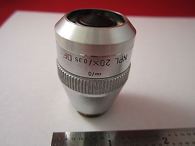 LEICA LEITZ OPTICAL MICROSCOPE PART OBJECTIVE NPL  20X DF OPTICS BIN#ERGOLUX