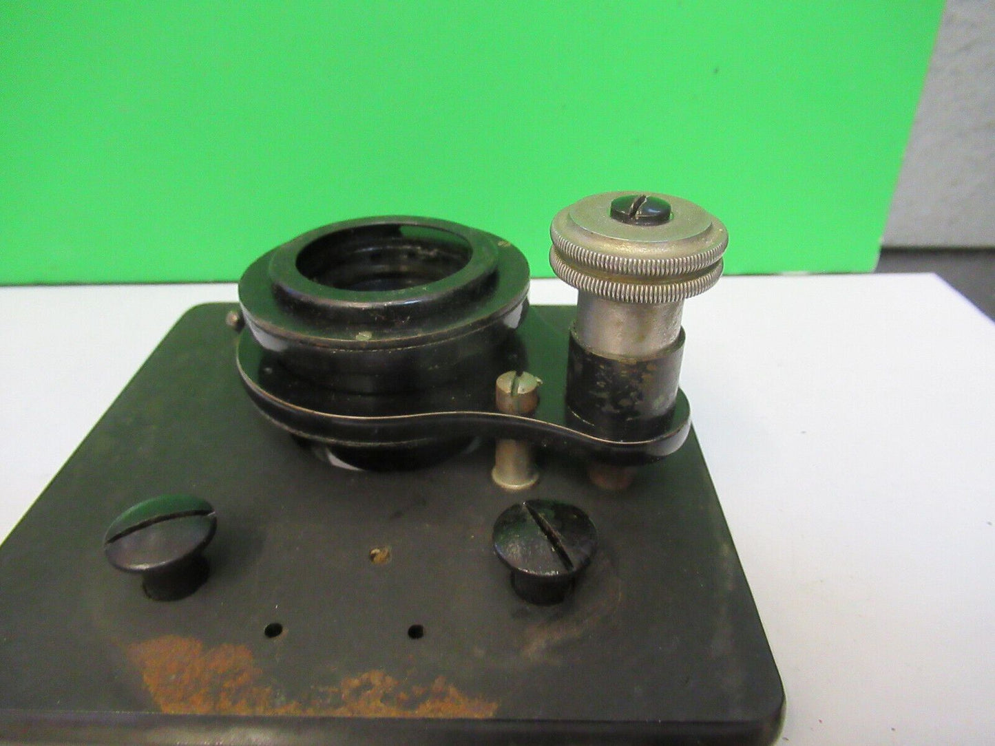 ANTIQUE SPENCER AO STAGE TABLE SPECIMEN MICROSCOPE PART AS PICTURED #R1-B-43