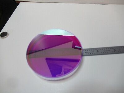 OPTICAL FLAT COATED 3" DIAMETER FUSED SILICA ZYGO OPTICS AS PICTURED &16-A-16