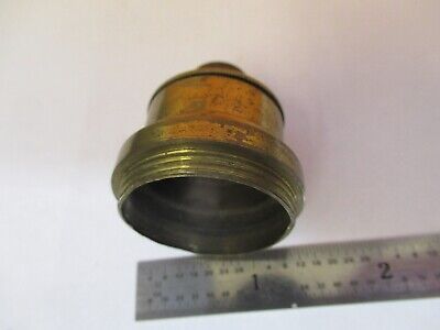 FOR PARTS ANTIQUE BRASS CONDENSER LENS UNKNOWN MICROSCOPE AS PICTURED &7B-B-07