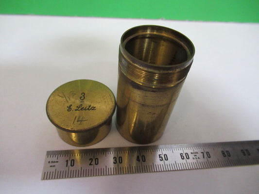 MICROSCOPE PART ERNST LEITZ ANTIQUE OBJECTIVE CANISTER AS PICTURED &H3-A-41