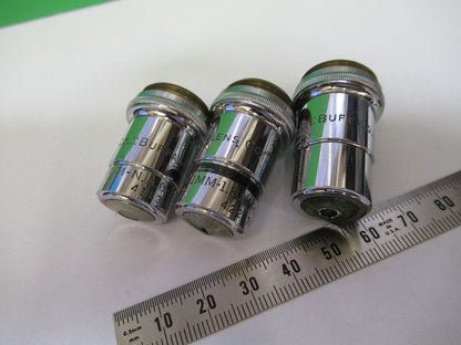 LOT 3 ea OBJECTIVES SPENCER AO MICROSCOPE PART AS PICTURED &R4-A-46