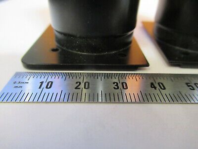 LEICA DMRB BRASS EYEPIECE OCULAR HOLDER PAIR MICROSCOPE PART AS PICTURED R7-A-49