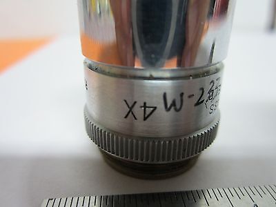 MICROSCOPE OBJECTIVE BAUSCH LOMB 4X OPTICS BIN#B3-D-6