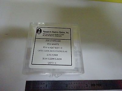 OPTICAL REO RESEARCH JDS UNIPHASE LENS IR FOCUS LASER OPTICS AS IS BIN#4-D-08