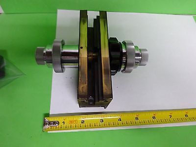 MICROSCOPE PART WILD SWITZERLAND M20 BRASS MICROMETER STAGE AS IS BIN#72-13