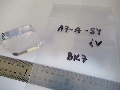 OPTICAL BK7 FLAT GLASS BEVELED SQUARE LASER OPTICS AS PIC &A7-A-54