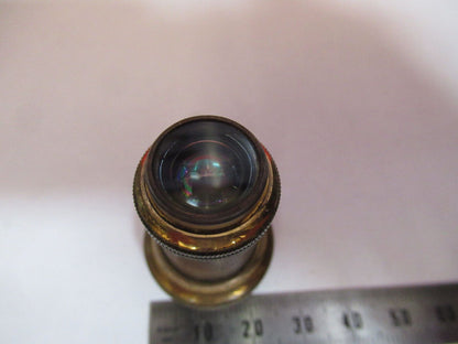 ANTIQUE  BRASS BAUSCH LOMB OBJECTIVE 1 in MICROSCOPE PART AS PICTURED G4-A-99