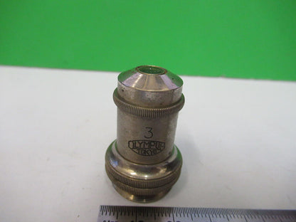 ANTIQUE OLYMPUS JAPAN OBJECTIVE 10X OPTICS MICROSCOPE PART AS PICTURED &R3-B-43