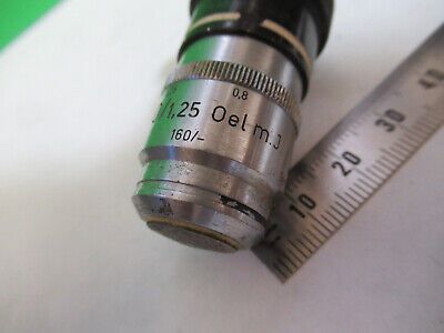 CARL ZEISS GERMANY 100X /160 OBJECTIVE LENS MICROSCOPE PART AS PICTURED #R7-B-52