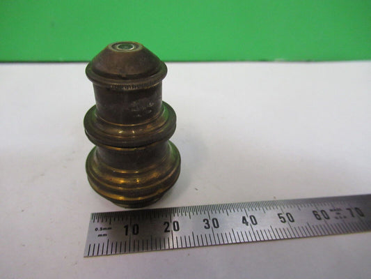 ANTIQUE BAUSCH LOMB BRASS OBJECTIVE 4mm MICROSCOPE PART AS PICTURED #R9-B-17