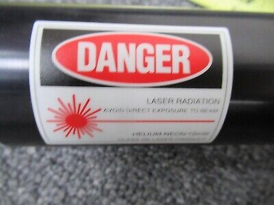 HELIUM NEON UNIPHASE LASER 19" LENGTH 10 mA OPTICS max as pictured &TC-2