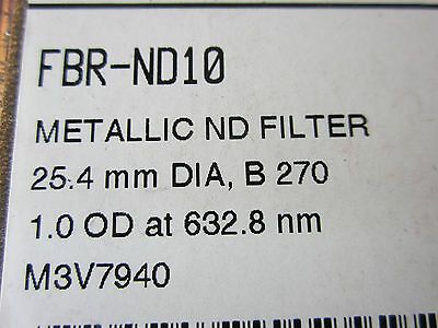 OPTICAL NEWPORT METALLIC FILTER 1" DIA fbr B270 1.0 @633 nm LASER OPTICS sku#D7