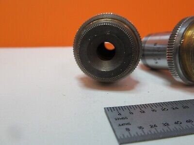 PAIR SPENCER OBJECTIVE LENS 43X 10X OPTICS for MICROSCOPE AS PICTURED &16-C-36